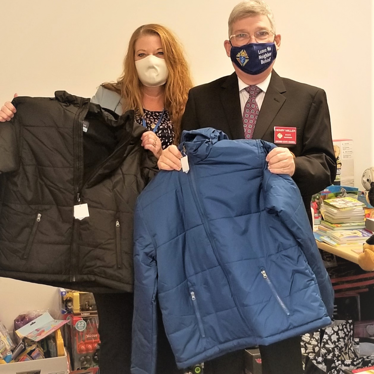 Coats for Kids donation Ontario Knights Of Columbus