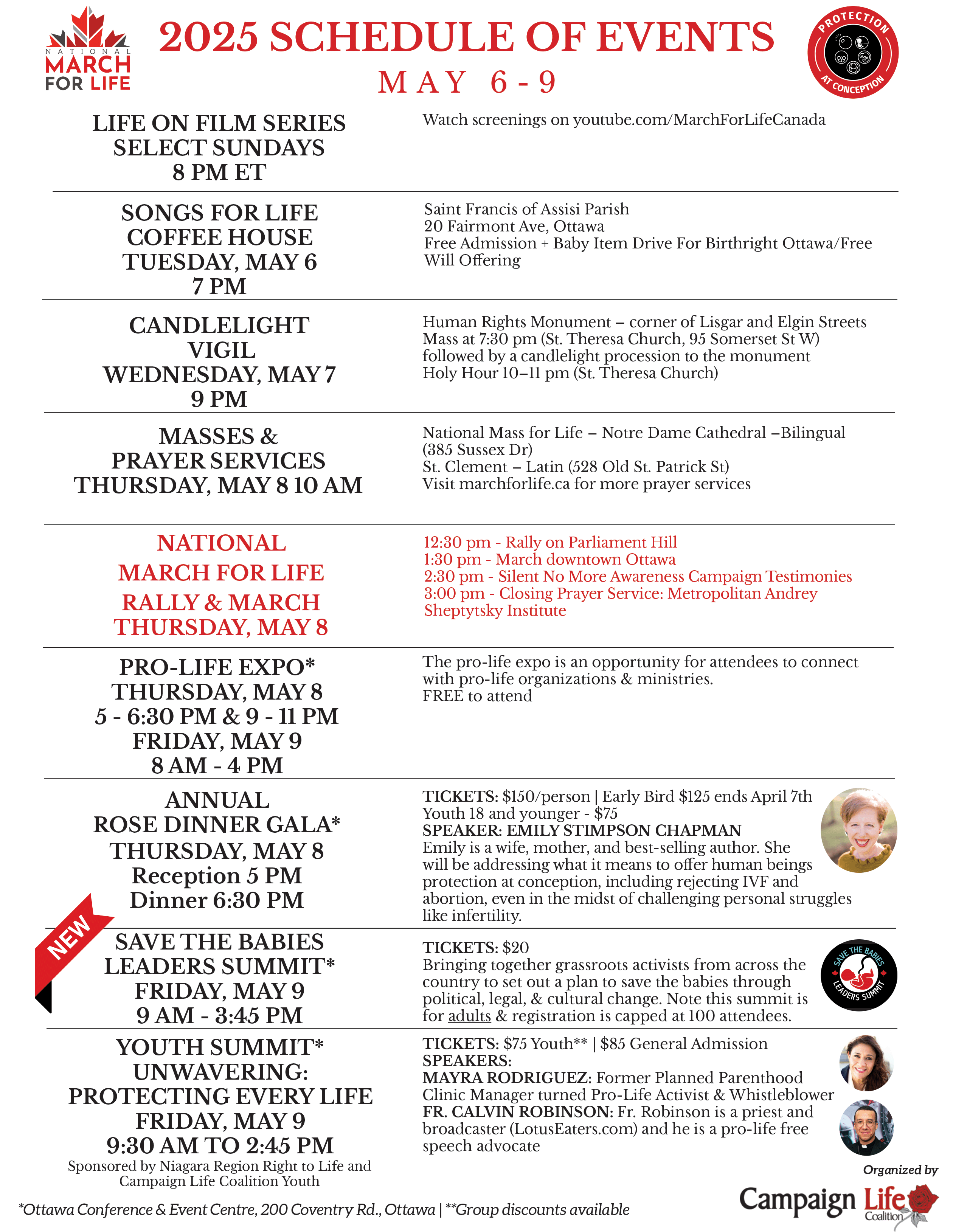 March for Life 2025 schedule