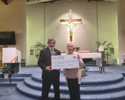 Ontario State Council cheque donation to St. Vincent De Paul, Oshawa